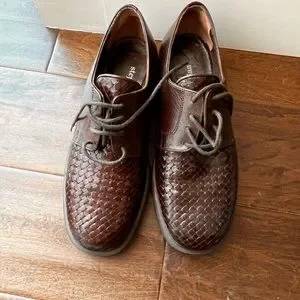 Stephane Kelian Men\'s Tan Woven Leather Oxfords Stephane Kelian | Shoes | Stephane Kelian Mens Tan Woven  main image 2